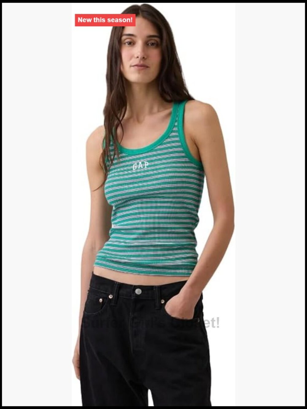 Ribbed Cotton Tank Top Sleeveless Crew Neck Fitted